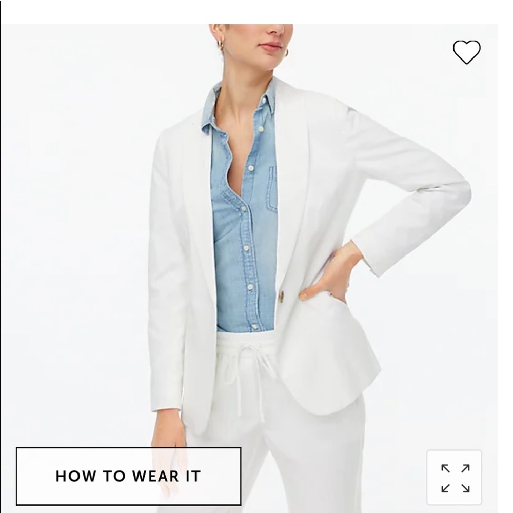 NWT J.Crew Holland linen/cotton blazer